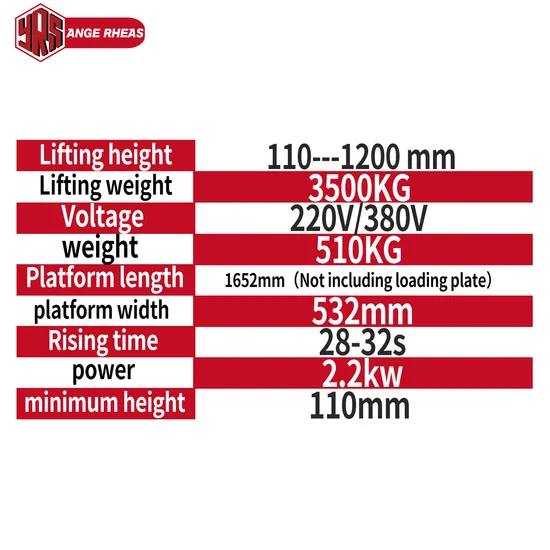 1.2m Scissor Type Mobile Small Scissor Car Lift Lift Ultra-Thin Approach Bridge Plate Load-Bearing 3.5 Tons