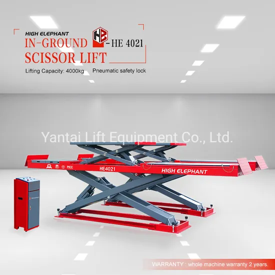 Pneumatic Safety Lock in-Ground Scissor Lift Car Jacks and Lifts/Automotive Car Lifts/Car Scissor Lift