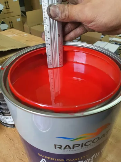 Acrylic PU Paint High Hiding Power 1K Bright Red Pearl Car Refinish High Chroma Spray Automotive Paint