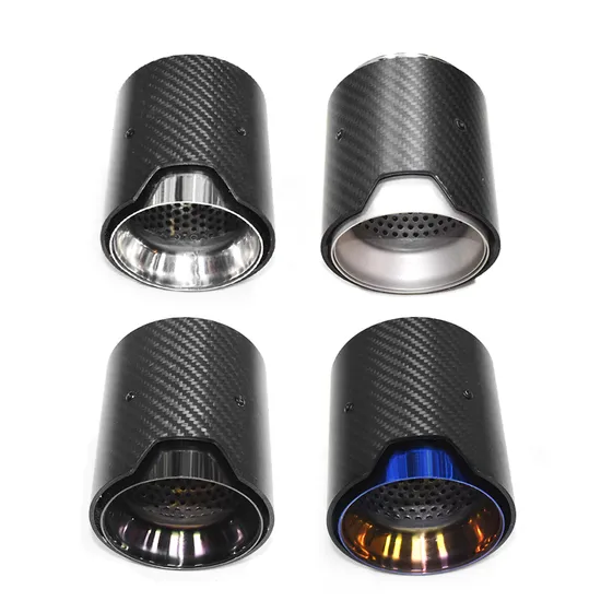 M Performance Carbon Fiber Black Exhaust End Tips for Car