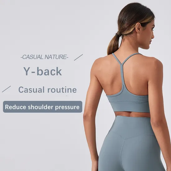 Xsunwing Women Sexy Fitness Strappy Breathable Shockproof Yoga Bra Women Y Back High Impact Sports Bra Gym Active Wear Wdq200