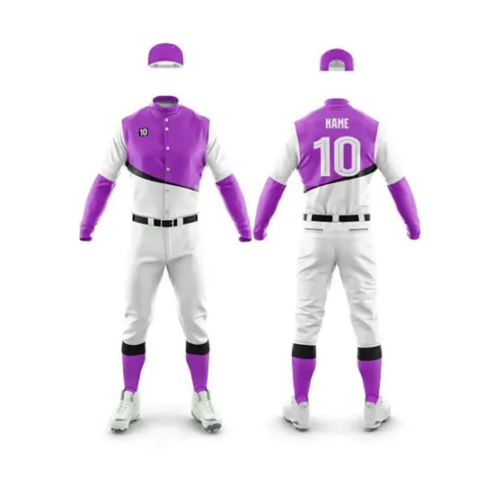 Custom Made Sublimated Softball Jerseys Men America Button Tops Wholesale Sublimation Youth Baseball Shirt