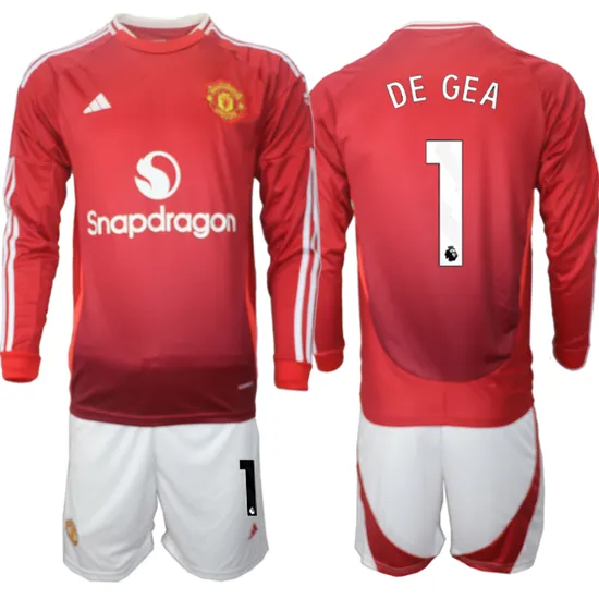 Manachester United Home Long Sleeves Any Name Custom Name Number Soccer Wear