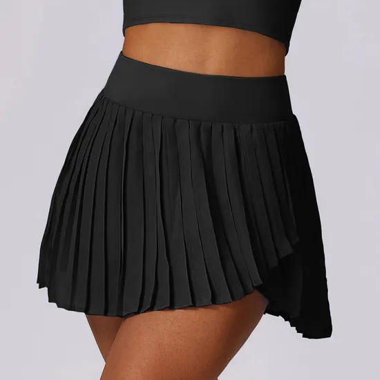 G Top Quick Dry Pleated Skirt Anti-Walking Woman Tennis Sports Skirt Wear Tennis Skirt with Shorts