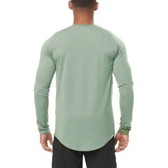 Men′ S Gym Fitness Clothing Long Sleeve Quick Dry Sports Wear Compression Custom Logo Shirt