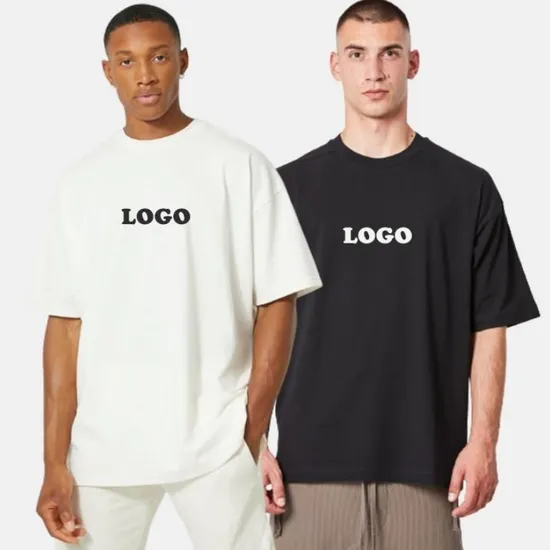 High Quality 240GSM 300GSM Heavyweight Graphic Cotton Thick Oversized Streetwear Men Custom Printing White T Shirt Blank Plain Logo 100% Cotton T-Shirt Factory