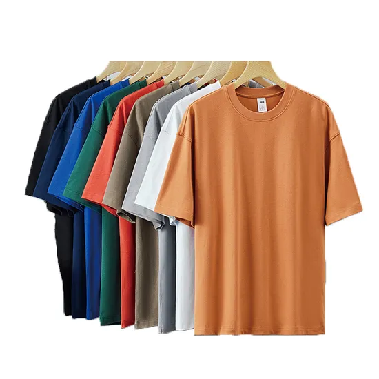 Oversize Plain Mens Custom White Boxy Fit Blank Tee Shirt with Logo Customize