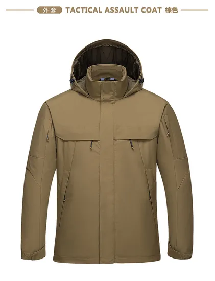 Camouflage Jacket Us Army Style Thor 3-in-1 Windbreaker Tactical Coat Suit Thickened for Men Winter Columbia Fleece Jacket