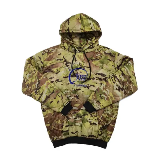 2025 Top Sale Military Outdoor Camping Warm Ripstop Tactical Camouflage Woobie Hoodie Jacket