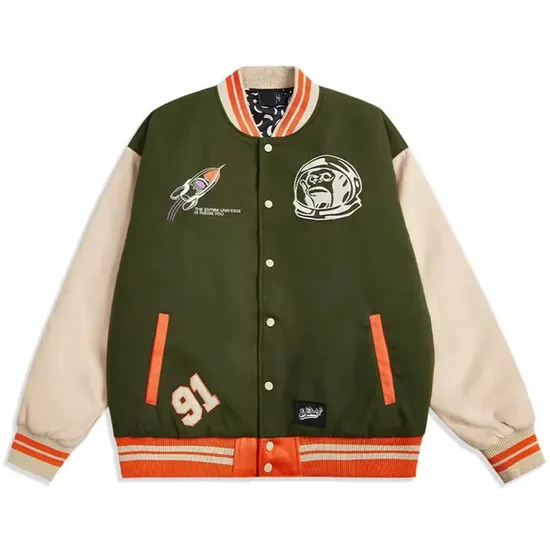 New Design Custom Towel Embroidered Letter Baseball Jackets High Street Outdoor Jacket Men
