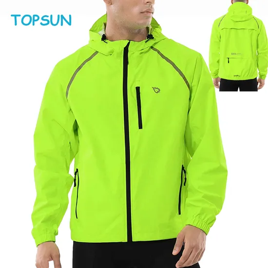 Men Cycling Running Jacket Waterproof Windbreaker Reflective Lightweight Windproof Bike Sport Outdoor Jacket