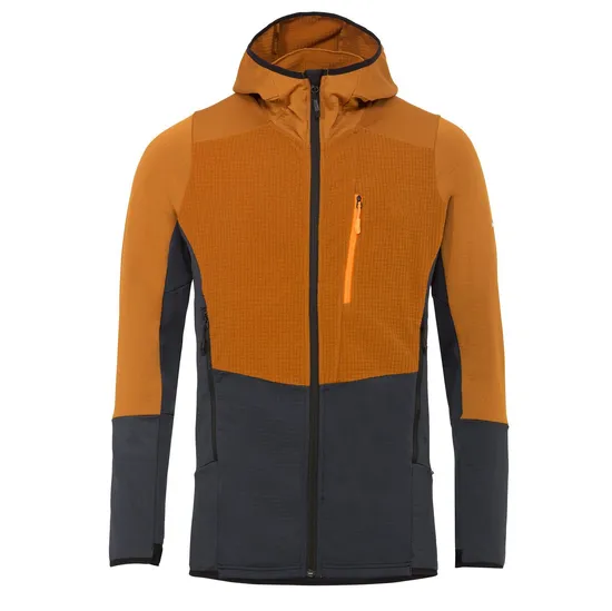 Outdoor Style Full Zip Men′s Hiking Hoodie Grid Fleece Jacket
