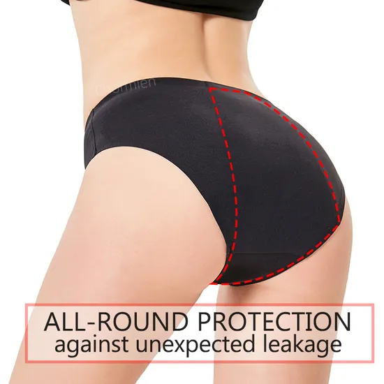 Sanitary Napkin-Free Four-Layer Leak-Proof Women′s Low-Waist Menstrual Underwear and Period Brief