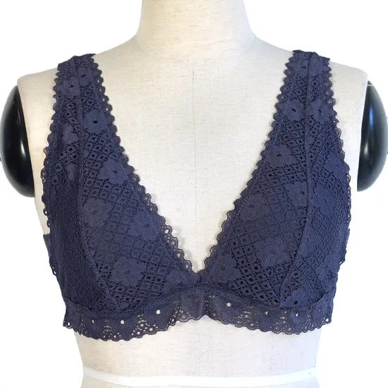 Custom Ladies Bralette Lace Bralette with V-Back