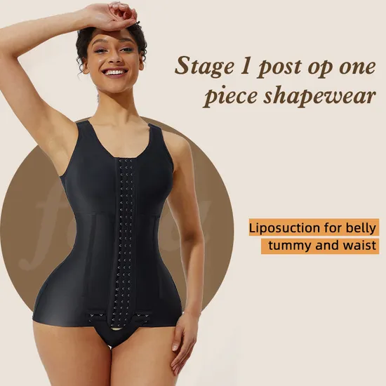 One Piece Women Compression Colombian PARA Mujer Stage 1 Shapewear Garment Liposuction Fajas Colombianas Post Surgery with Bra