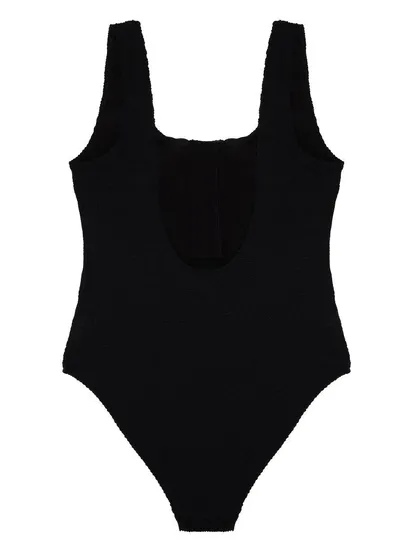 Special Fabric Middle Zipper High Leg Opening Slim Figure Flattering One-Piece Swimwear Swimsuit for Ladies