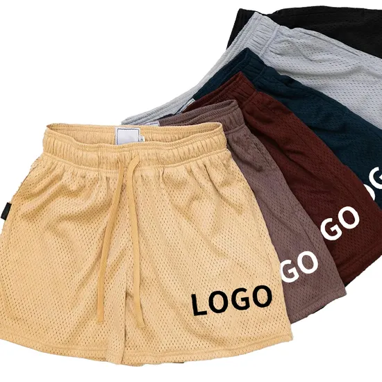 Double Layer Sublimation Plain 100% Polyester Street Wear Sets 5 Inch Inseam Gym Blank Basketball Custom Mesh Men′ S Shorts