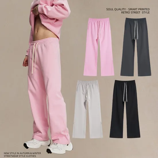 High-Quality Drawstring Panelled Flared Trousers Athleisure and Sporty Style