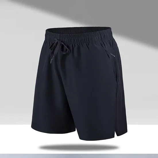 Mens Athletic Gym Shorts Cotton Jogger Workout Lounge Jersey Zipper Pocket Sweat Shorts