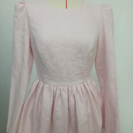 Design Sense Round Neck French Waist Dress