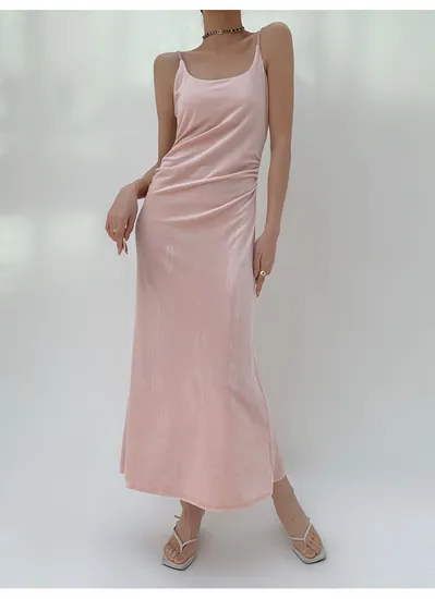 Skirted Dress with a Sense of Luxury and a U - Neck, Women′s Clothes