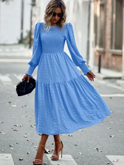 Stylish Swing Dress Temperament Casual MID-Length Dress