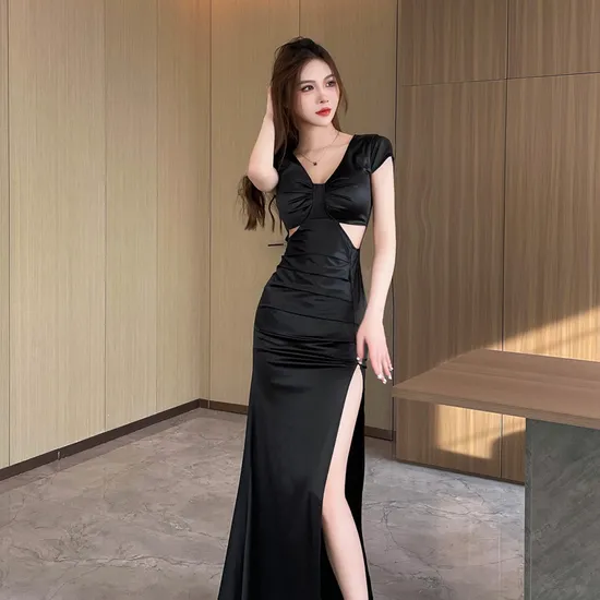 Sexy Slimming High-Slit Elegant Corseted Long Dress / Evening Gown