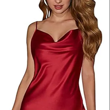 Custom 100% Silk Dress Ladies Luxury Backless Solid Color Sexy Slip Dress