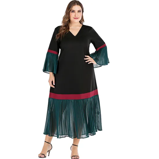 Factory Price Casual Party Women Dresses Patchwork Style