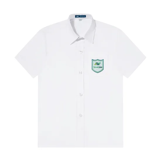 OEM School Kids Uniform Designs Boys Student Shirts Short Sleeves School White Formal Dress Shirt