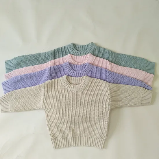Popular Cotton Knitting Baby Jumper Kids Sweater Girls Boys Knitwear