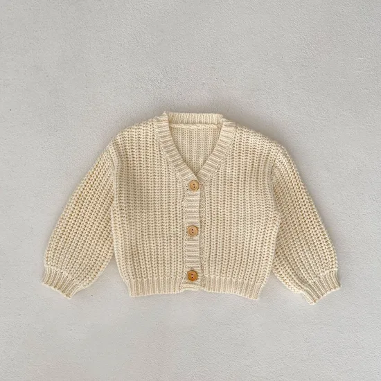 Autumn Baby Boys Girls Sweet Knitwear Cotton Knit Sweater Cardigan