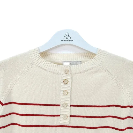 Wholesale Children′s Customized Henley Collar Pullover Comfortable Children′s Sweater