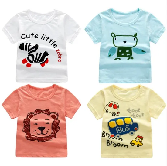 Wholesale Cotton Fabric Printing Short Sleeve T-Shirt for Kid
