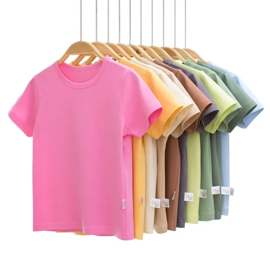 Summer 100% Cotton Children Clothing Blank T Shirts