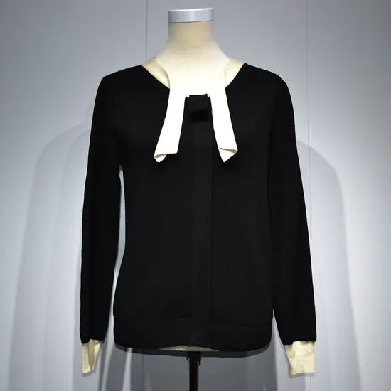 Women Spring Fashion Crew-Neck Slim Short-Sleeved Sweater Pullover