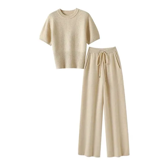Luxury Cashmere Fashion Sets for Trendy Women’ S Knitted Clothing