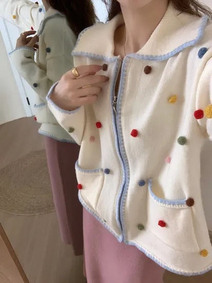 Nnr Cropped Vintage Grandma Crochet Openwork Custom Ladies Modest Mohair Knit Sweater