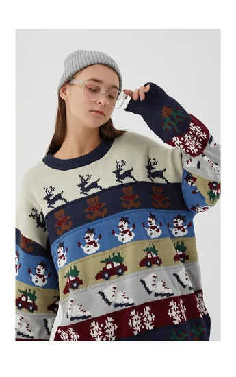 Couple Outfit Youth Loose Sweater Men and Women New Knitted Sweater