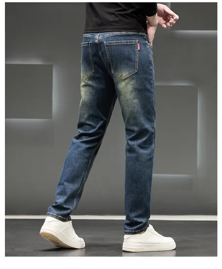 Custom European Fashion Casual Straight Leg Jeans for Men