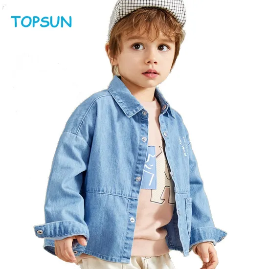Autumn Fashion Solid White Color Denim Children Boy for Kids Jacket
