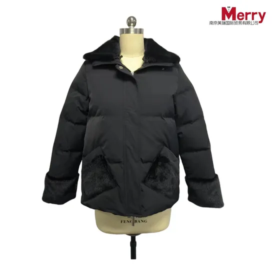 Women Down Winter Apparel High Quality Coat Puffer Jacket with Fur Collar