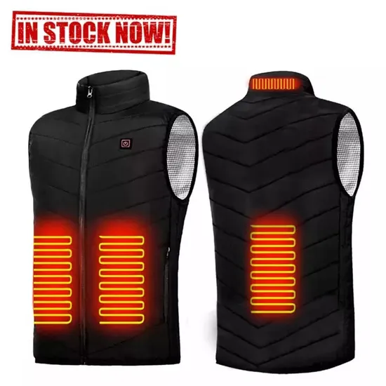 Xsunwing Wholesale Custom Winter Puff with Battery Pack Heating Waistcoat Hooded Down Thermal USB Electric Heated Vest Men Wdq001