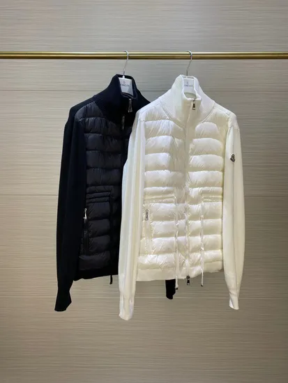 Winter Outdoor Men Women Black Down Jackets Light Puffer Coat Luxury Coats Outerwear Down Patchwork Knitting Clothing Puffer Jacket