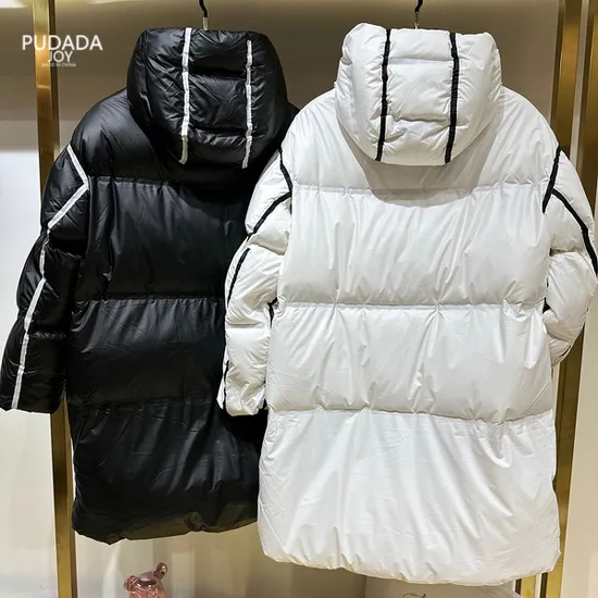 2024 New Women MID-Thigh Down Coat High Quality Thick Warm Women Down Jackets