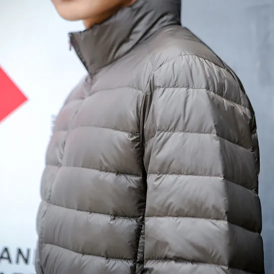 Men Lightweight Slim Fit Large Size Casual Short Down Jacket