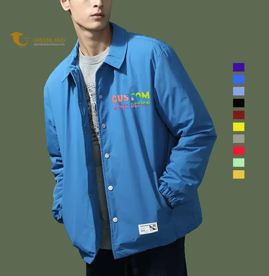 Custom Logo Winter Clothes Down Cotton Embroidery Printing Design Warm Men Down Jacket
