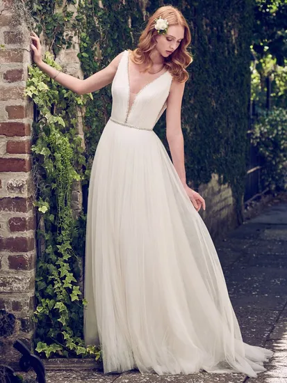 Bohemia Bridal Gown Tulle Lace Wedding Dresses Jb16405