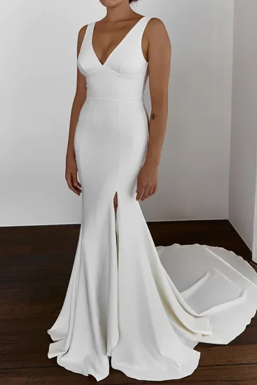 Hot Selling Wholesale 2024 Women White Lace Wedding Dress Bridal Gowns Elegant Wedding Dresses for Women