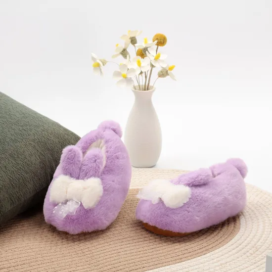 Plush Slippers Home Winter Warm Soft Stuffed Shoes Lovely Cartoon Winter Warm Plush Stuffed Indoor Bedroom Shoes for Children